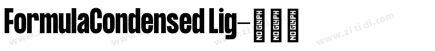 FormulaCondensed Lig字体转换